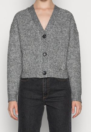 Cardigan - mottled dark grey