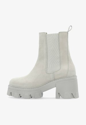 Platform ankle boots - hellgrau