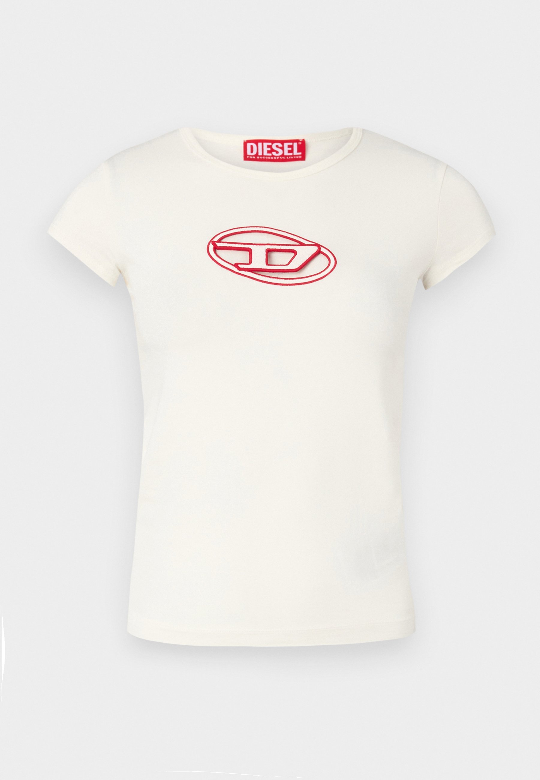 【関税&送料込】Diesel White Stretch Cotton T-Angie T-Shirt DIESEL T-ANGIE | Tシャツ ホワイト レディース | YOOX
