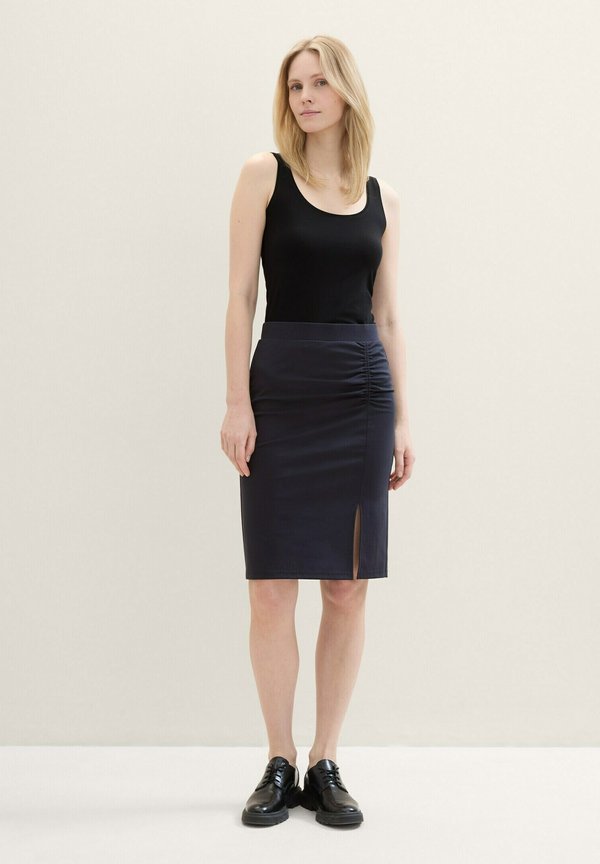 MIT RAFFUNG - Bleistiftrock