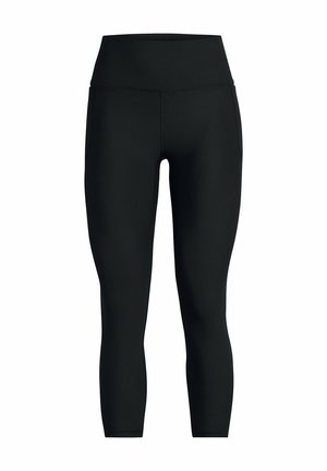 Leggings sportivi neri a coste con vita alta, design senza cuciture e tasche laterali. Realizzati in tessuto elasticizzato per comfort e libertà di movimento.