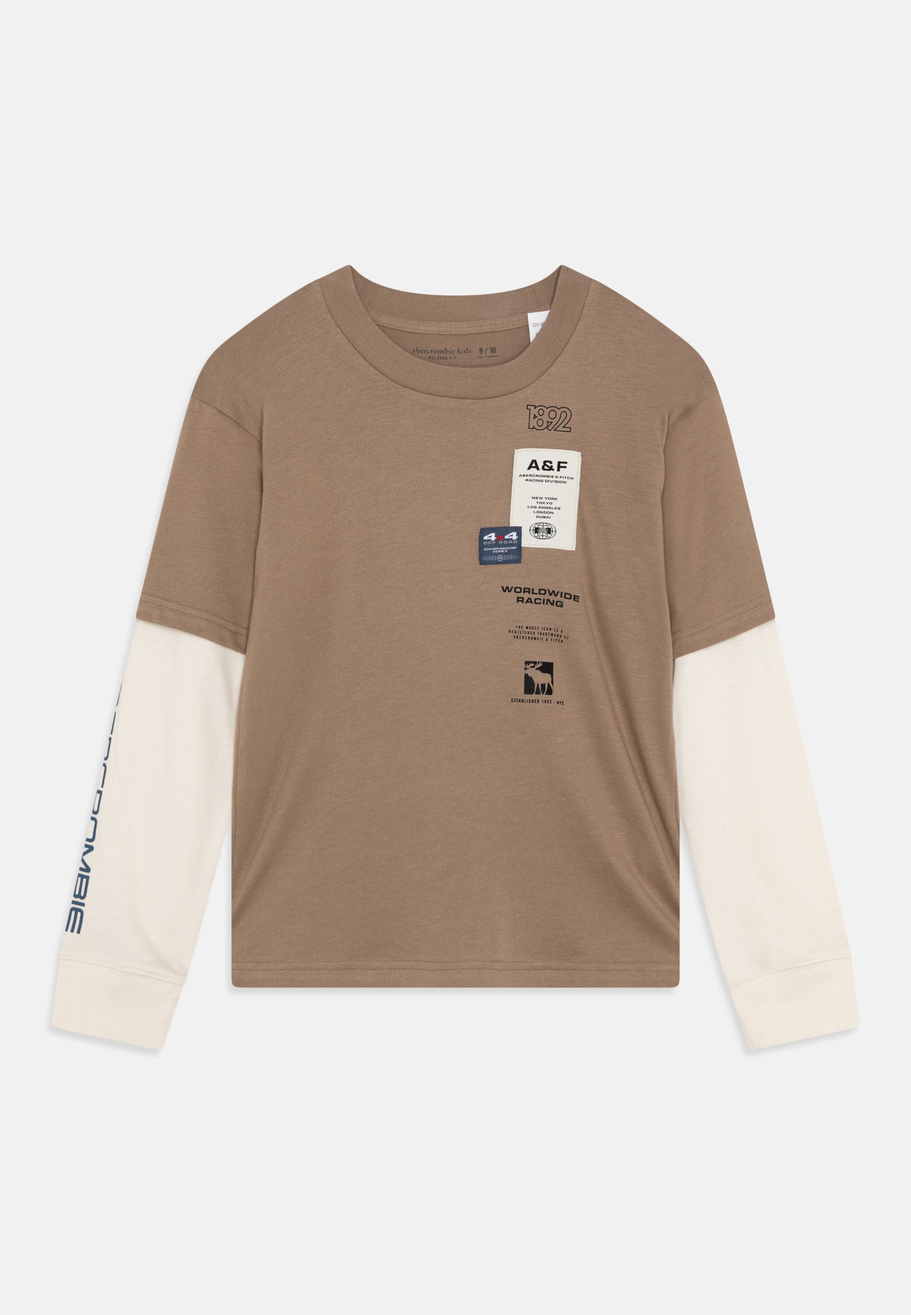 Abercrombie Fitch Long sleeved top desert taupe/jet stream