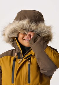 Swedemount HAFJELL WINTER OVERALL JR - Skipak - golden yellow walnut brown