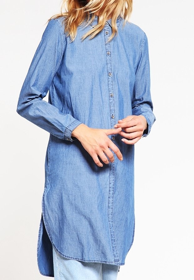 JDY Abito a camicia - blue denim