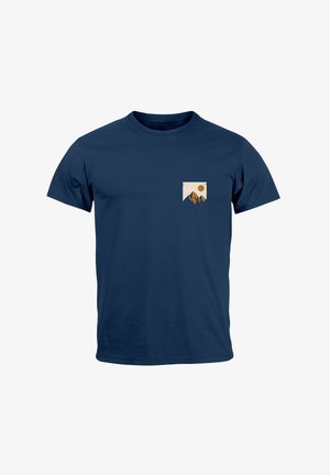 Neverless, OUTDOOR ADVENTURE BRUSTLOGO NATUR BERGE WANDERN FASHION STREETSTYL - T-Shirt print - navy