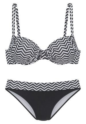 SET - Bikini - schwarz weiß
