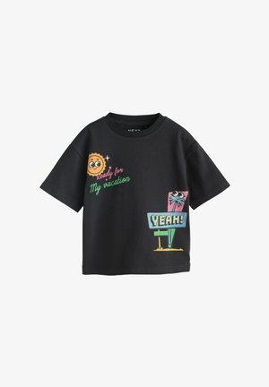 Next, REGULAR FIT - SHORT SLEEVE BACK PRINT T-SHIRT . - T-shirts print - black retro motel oversized