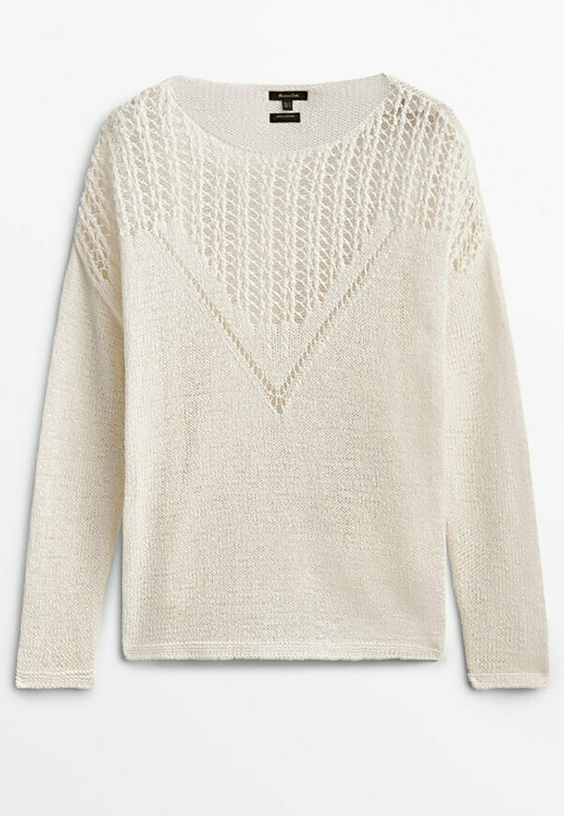 Damen Strickjacken | Massimo Dutti Strickpullover beige - TU73567 Damen Strickjacken | Massimo Dutti Strickpullover beige - TU73567