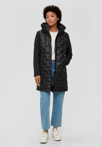 s.Oliver MIT VERSTAUBARER KAPUZE - Übergangsjacke - black