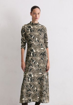 LONG SLEEVE STAND-UP COLLAR - Maxi-jurk - multi/night grey