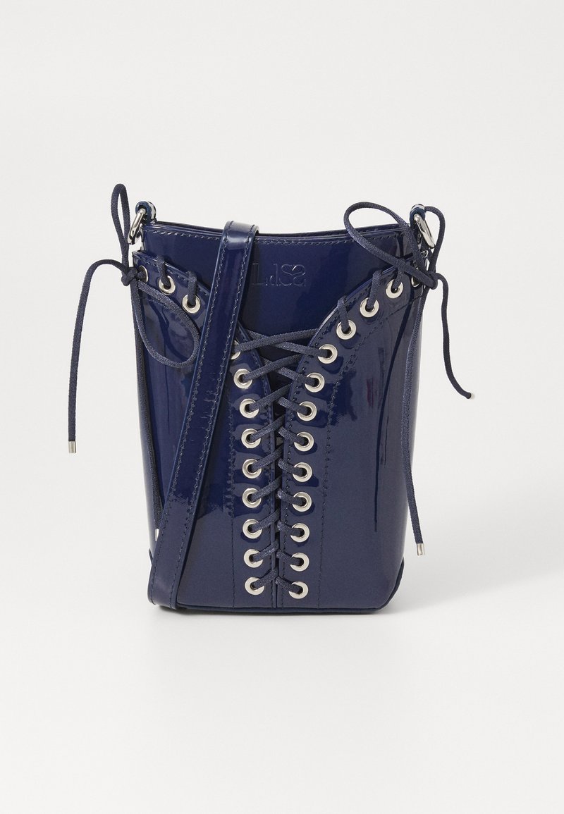 Ludovic de Saint Sernin PHONE CLEAVAGE BAG - Cross body bag - blue patent