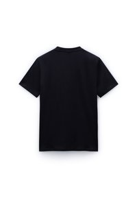 Tricou scurt cu mâneci negre, realizat din bumbac fin, având un guler clasic rotund și fără logo-uri sau embellishments vizibile.