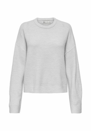 ONLSIMONI O-NECK - Strikkegenser - light grey melange
