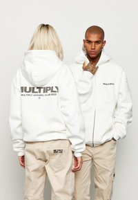 Multiply Apparel - Felpa con zip - off white Immagine in miniatura 1