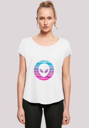 ALIEN KOPF - Print T-shirt - weiß