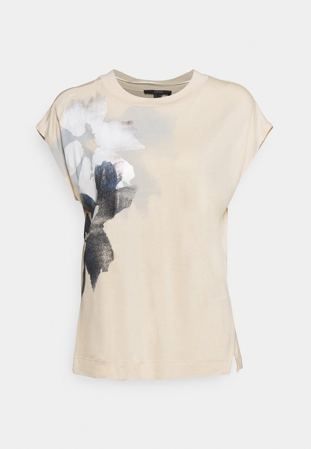 FLOWER LEAF TEE - T-shirt print - cream beige