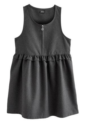 ZIP FRONT FRILL WAIST SCHOOL PINAFORE - Hverdagskjole - grey
