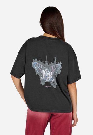 ISERNIA HEAVY OVERSIZED TEE - T-shirt con stampa - vintage black