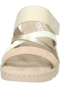 Rieker Mules - altrosa lightgold offwhite perle