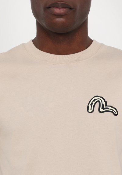 Evisu TOTEM DARUMA TEE - Tričko s potlačou - taupe