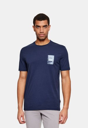 BOSS, T-SHIRT - T-shirt print - blue