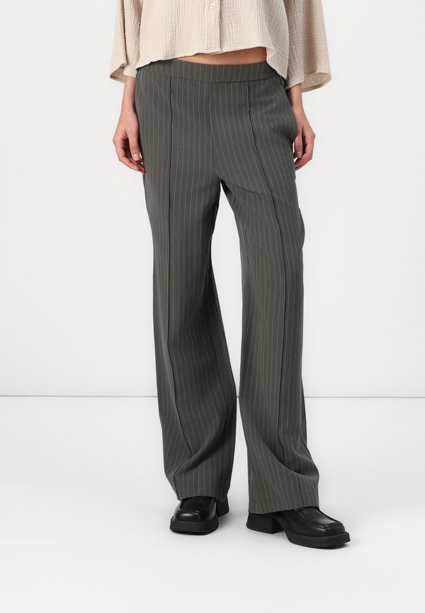 PCBOSSY WIDE STRIPED PANTS - Trousers - magnet