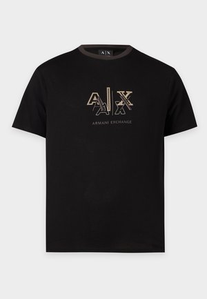 Armani Exchange, SLIM - T-shirt con stampa - black