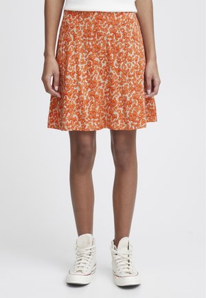 Mini skirts  - coral rose leo aop