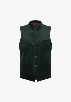 KaiserLich, TRACHTENWESTE MIT ELEGANTER SAMT-OPTIK - Waistcoat - dunkelgrün