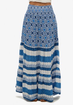 Superdry PRINTED  - Maxirock - tala tile border blue
