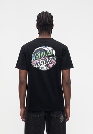 Santa Cruz, MUSHROOM WAVE DOT SPLICE UNISEX - Nyomott mintás póló - black