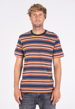 Armor lux DOËLAN MARINIÈRE - T-shirt imprimé - navire nature/bleu