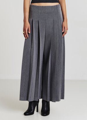Calliope CULOTTE PIEGHE - Maxi skirt - grigio melange