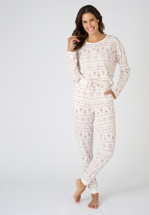 Damart THERMOLACTYL SET - Pyjama - ecru graphique