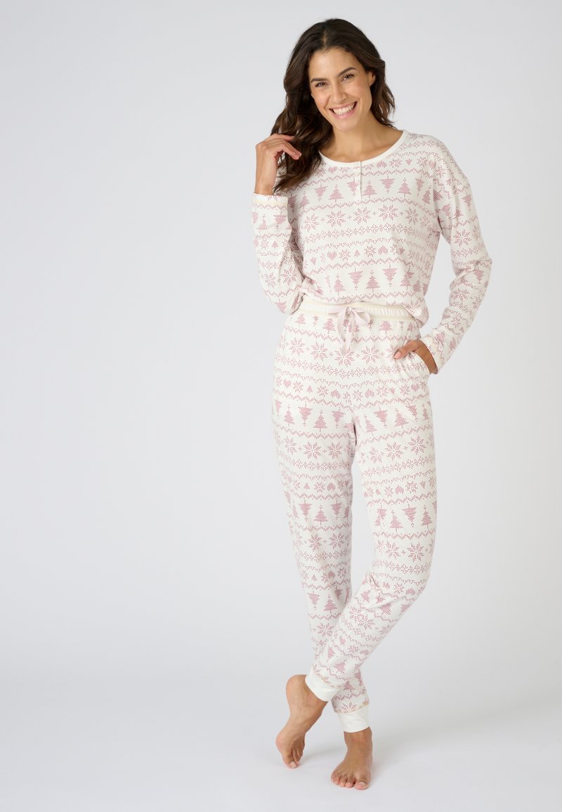 Damart THERMOLACTYL SET - Pyjama - ecru graphique