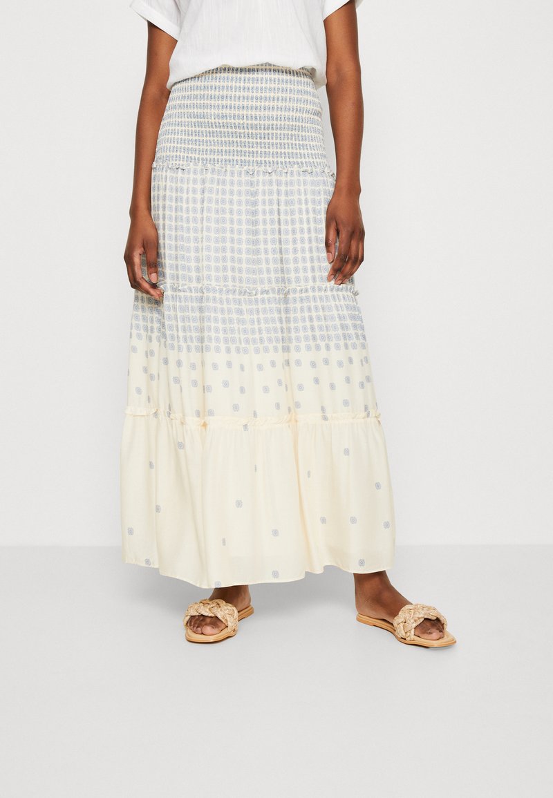 By Malina RAVEN SKIRT FRENCH DITSY Maxi skirt mottled light blue