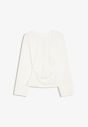 Bershka, LONG-SLEEVE T-SHIRT WITH FRONT GATHERING - T-shirt à manches longues - white