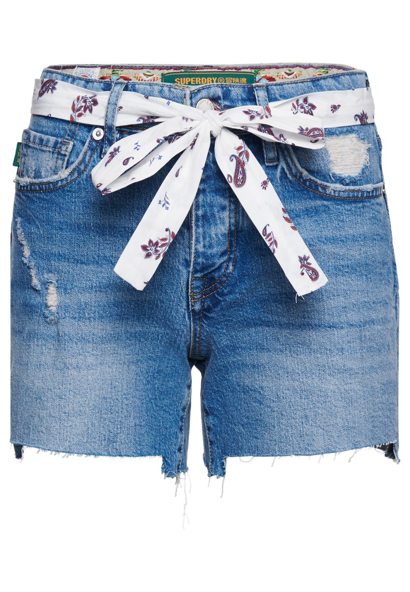 Superdry & Co Jeansshort gemêleerd donkerblauw