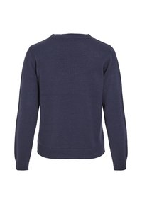 VILA VISNOWFLAKE LS CHRISTMAS - Maglione - navy blazer detail silver lurex