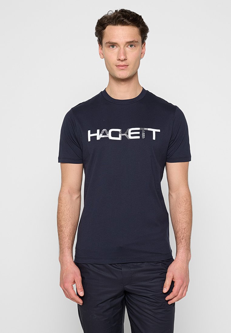 Hackett London T-shirt print blauw
