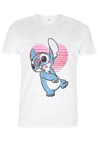 Disney LILO & STITCH KISSY FACED UNISEX - Camiseta estampada - white