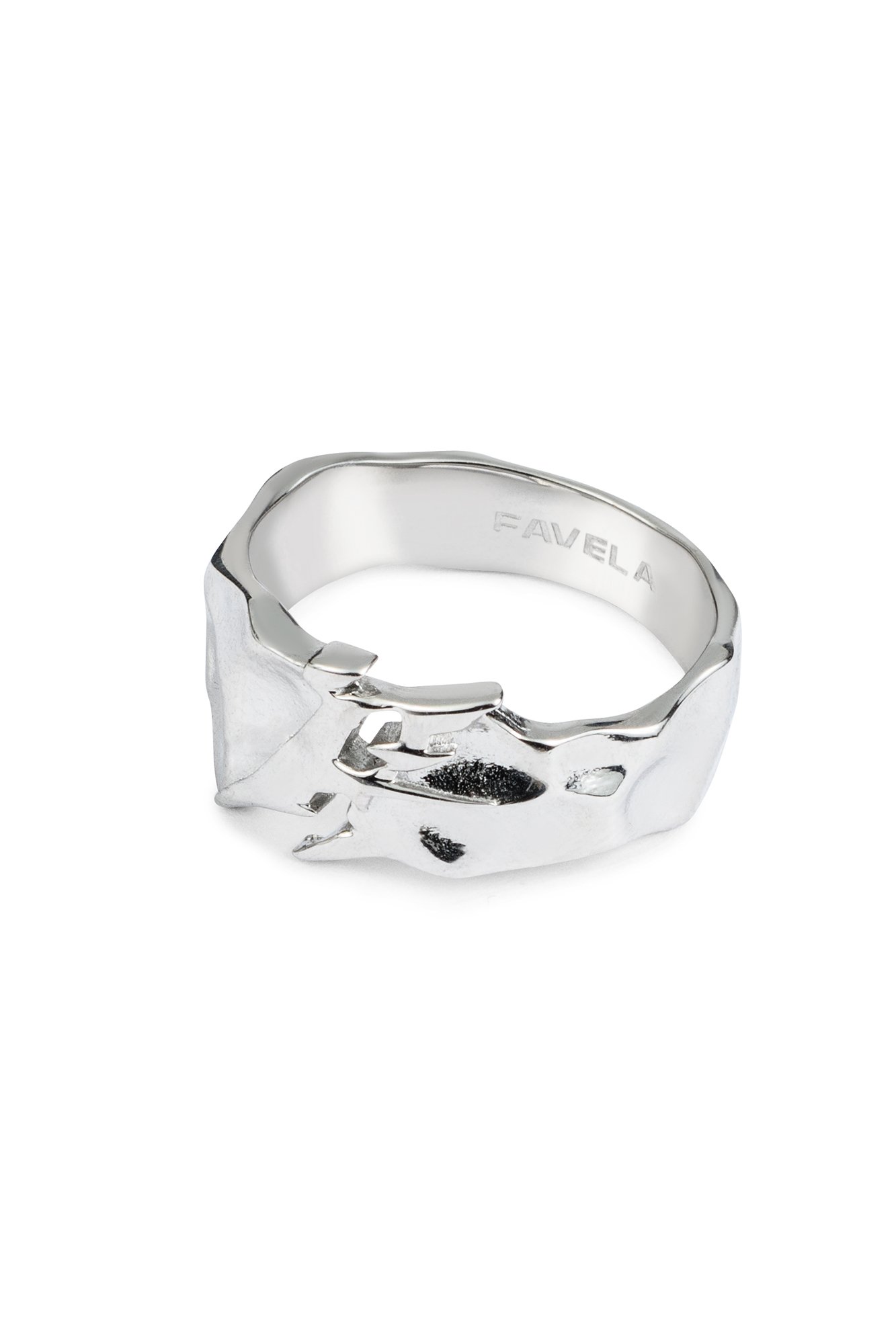Zalando Bague Versace Fausse FAVELA ASTEROID UNISEX Bague Silver