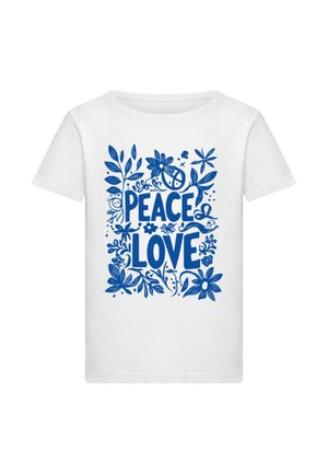 PEACE LOVE  - T-shirt imprimé - white