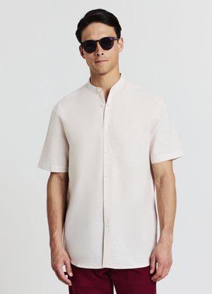 CAMICIA COREANA MISTO LINO - Camicia - beige chiaro melange