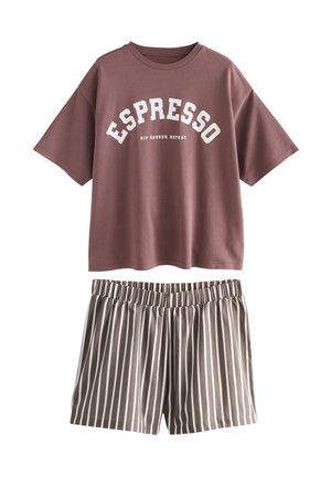 SET - Nattøj sæt - brown stripe