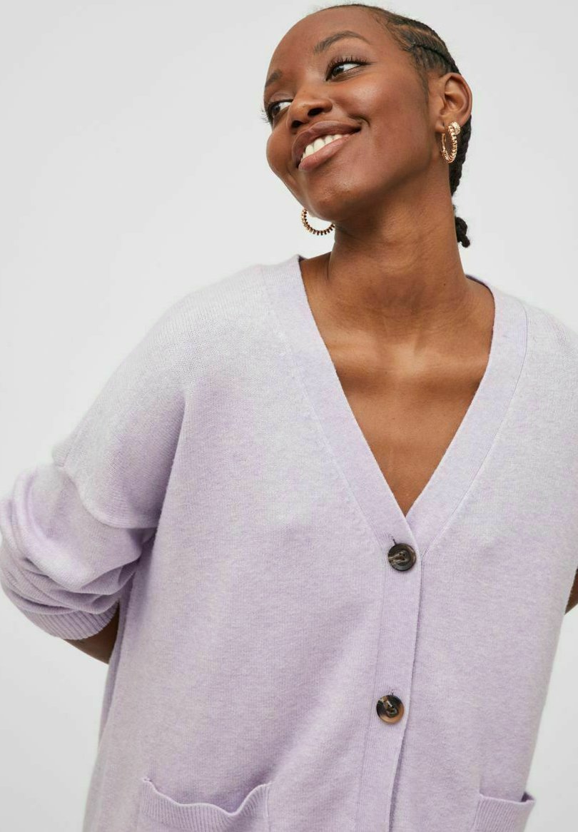 Vila OVERSIZE - Cardigan - pastel lilac 
