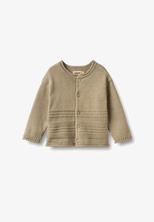 Wheat, KNIT CARDIGAN GUNNAR UNISEX - Cardigan - gravel