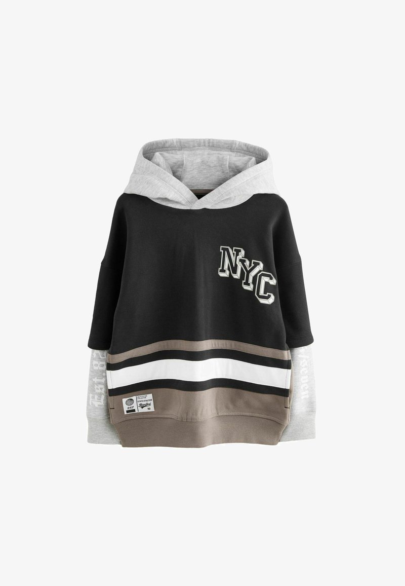 Next CONTROLLER GRAPHIC - Sweatshirt - black brown varsity