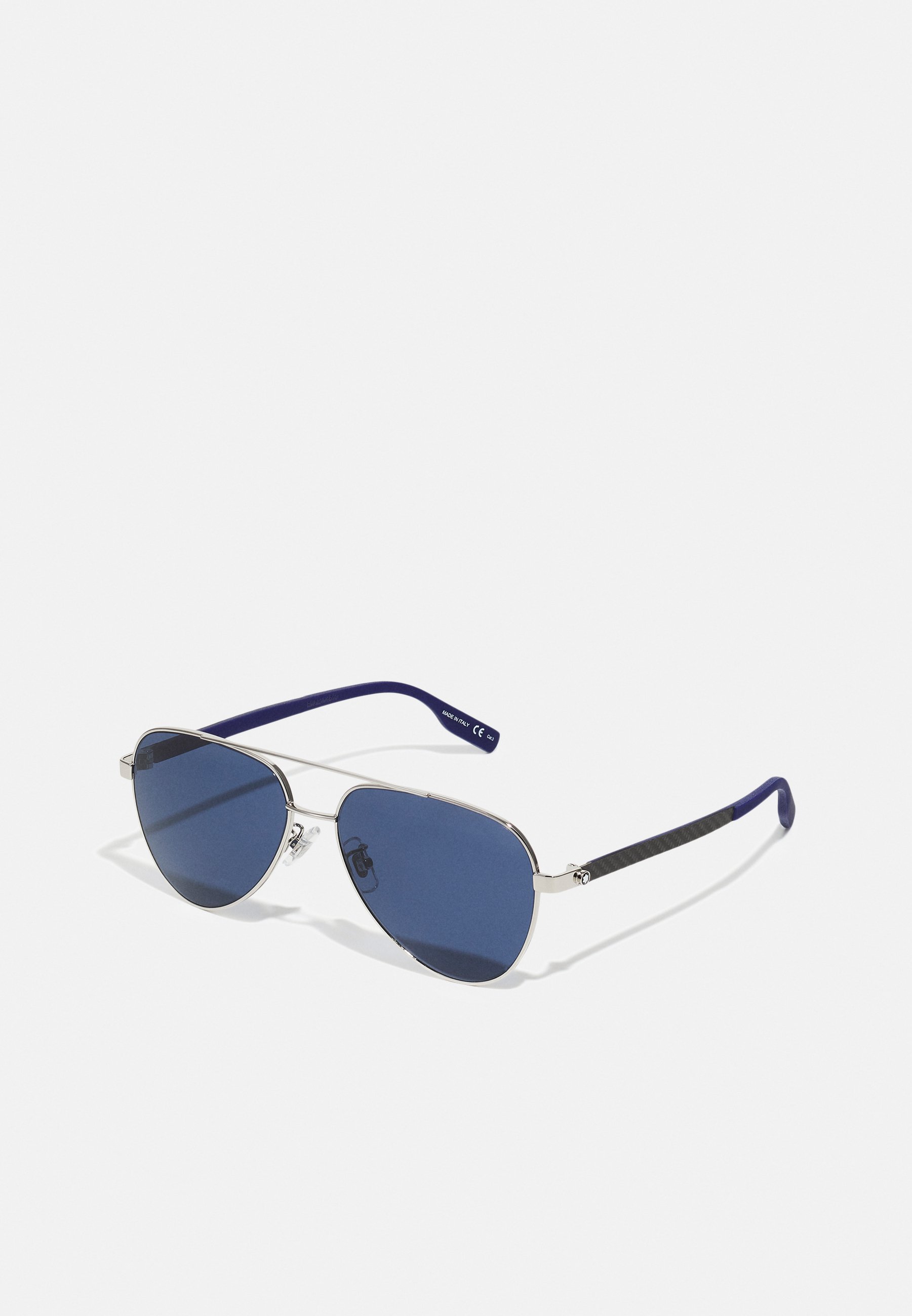 Mont Blanc Sonnenbrille - silver-coloured/blue/blue/silberfarben 