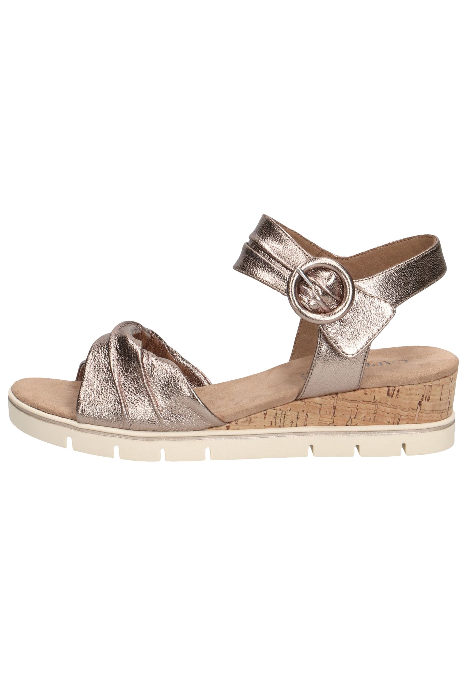 Caprice Sandali con zeppa - taupe metallic/rose gold - Zalando.it